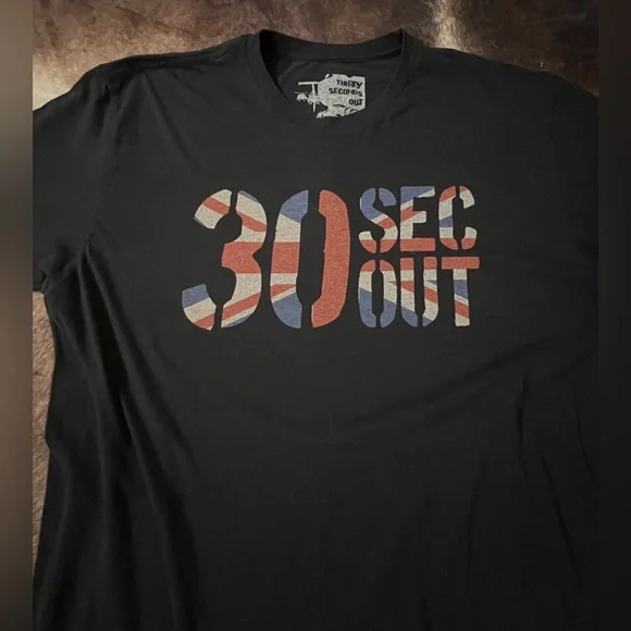 30 Seconds Out Black Graphic Crewneck T-Shirt - Picture 2 of 7